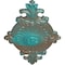 Ekena Millwork Quentin Ceiling Medallion, Hand-Painted Copper Green Patina, 23 1/2"W x 12 1/4"H x 1 1/2"P CM23RO1CGS - alternate 2